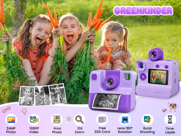 kids instant print camera