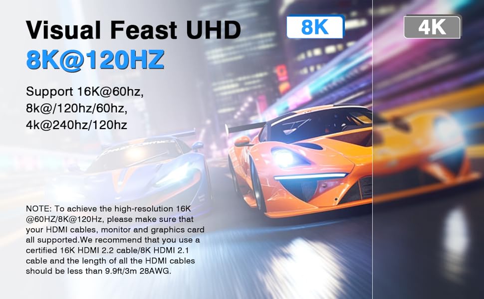 HDMI 2.1 Switch Splitter 8K