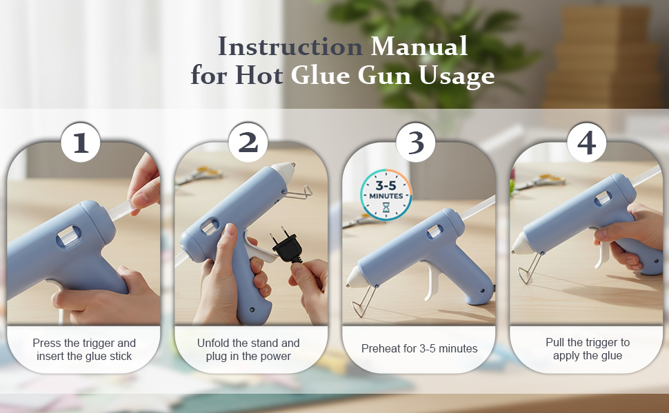 Mini Hot Glue Gun Kit with 40 Glue Sticks