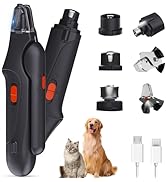 2 in 1 Dog Nail Clippers and Grinder with Lights &amp; Cat Nail Clipper for Large Medium Small Dogs C...