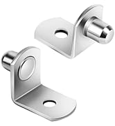 Oualhoo 5mm Shelf Support Pegs, Shelf Pegs with Hole, L-Shaped Nickel Plated Shelf Pins Holders f...
