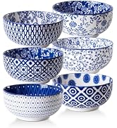 Cerkik Ceramic Soup Bowls Set - 23 Oz Deep Cereal Bowl for kitchen - 6 Inch Porcelain Salad Bowl ...