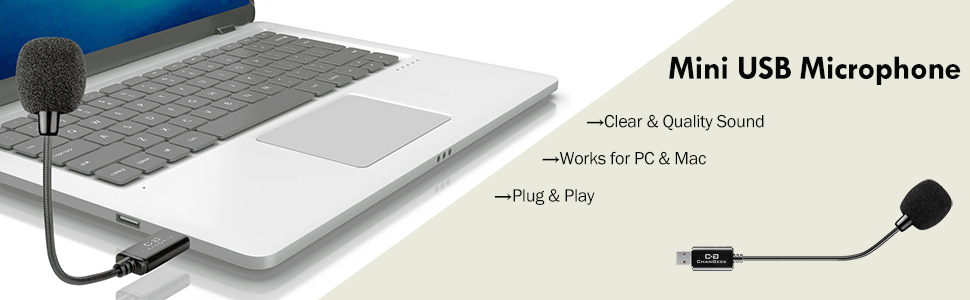 Mini USB Microphone for PC and Mac