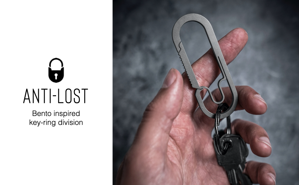 Moth mountains camping carabiner titanium hiking bushcraft uberleben keychain