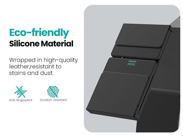 Wrapped in high-quality leather, resistant to stains and dust.