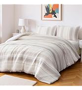 Basics Comforter Set, 3-Piece Jacquard Microfiber Comforter and 2 Pillow Shams, All-Season...