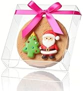 ROSPAKTEK 100Pcs Plastic Clear Single Treat Boxes with Full Window - 4x4x1.2inch, Dessert Box for...