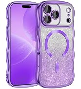 Meshine for iPhone 17 Pro Max Case,[Compatible with MagSafe][Built-in Camera Lens],Magnetic Curly...