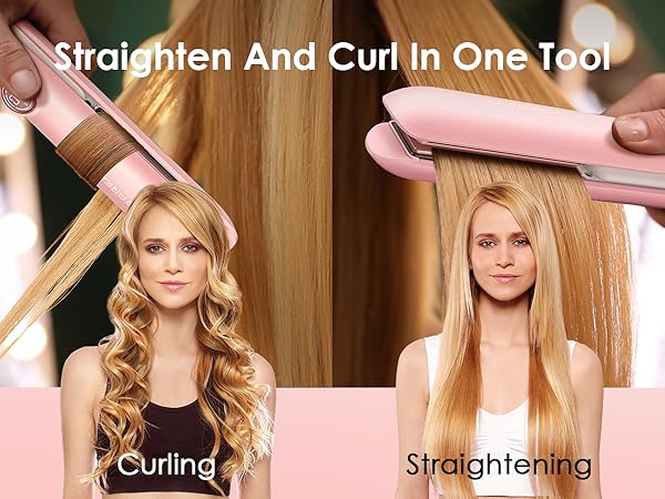 hair straightener and curler 2 in 1