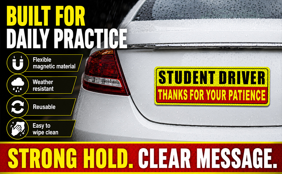 student driver sticker
