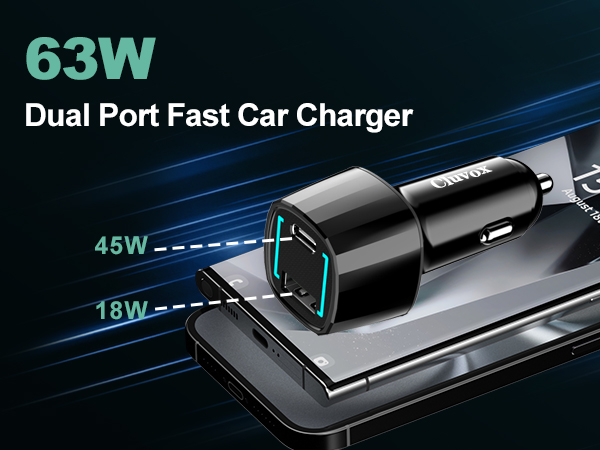 45 Watt PPS Type C Fast Charging car charger and home charger with 6.6ft Cable for galaxy S25