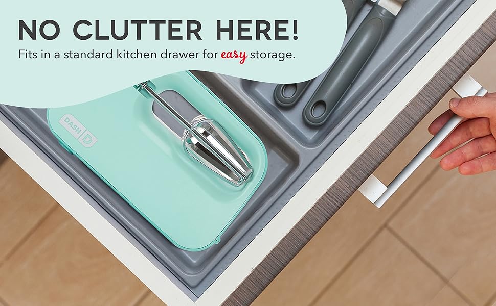 Mixer, Dessert, Baking, SmartStore, Compact, Hand Mixer, Dash