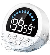 NOKLEAD Waterproof Shower Countdown Timer: Large LED Display, ADHD Tool for Kids Adults, 4 Volume...