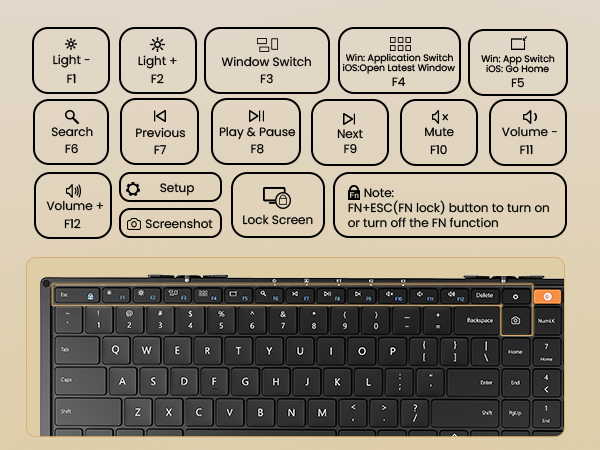 XK01 full size foldable keyboard