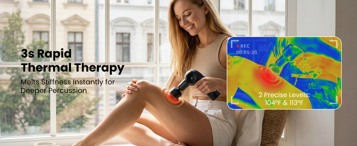massage gun with red light