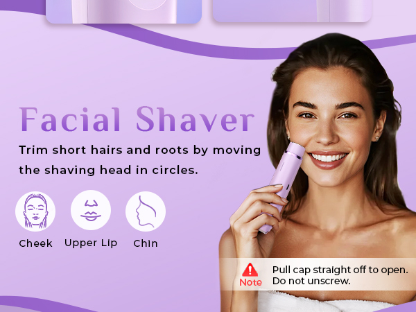 Trim short hairs and roots by movingthe shaving head in circles.