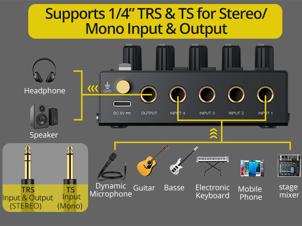 4 Channel Line Mixer