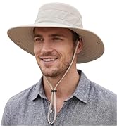 Connectyle Sun Hat for Men Women Breathable UPF 50+ Safari Hat for Fishing Hiking Gardening Adjus...
