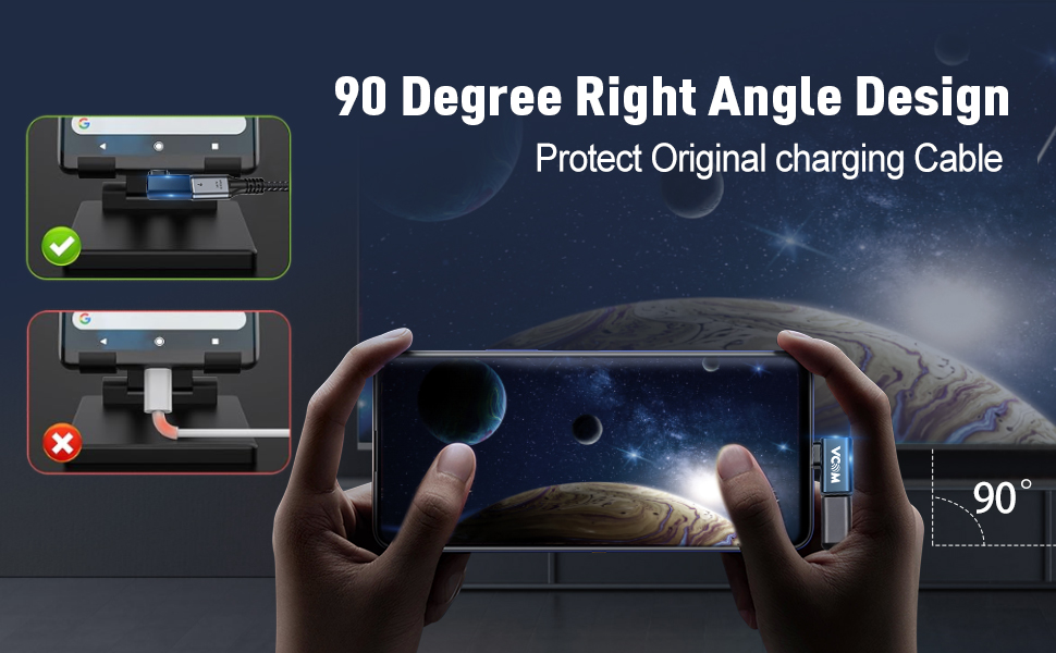 90 Degree USB C Adapter 80Gbps