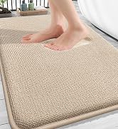 OLANLY Thick Memory Foam Bath Mat Rug 30x20, Extra Soft Absorbent Bathroom Rug, Quick Dry Bath Ma...