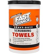 Fast Orange Heavy Duty Scrubbing Towels Removes Tough Grease, Grime, Paint, Resins, Glue and More...