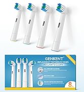 8 Pack Replacement Toothbrush Head Compatible with Oral B Toothbrush
