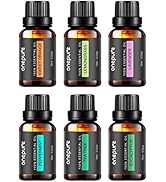 Onepure Essential Oils, 6 x 10ml Essential Oils Gift Set for Diffuser Humidifier Massage Aromathe...