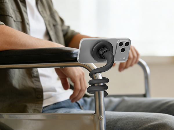 cell phone holder for wheelchair