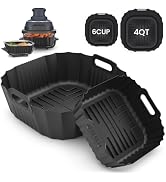 Reusable Air Fryer Liners for Ninja Crispi Air Fryer - Custom Fit, Heat-Resistant, Dishwasher Saf...