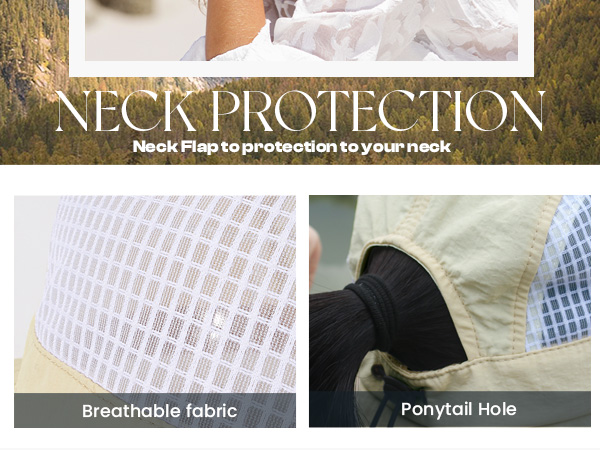 Sun hat with neck flap