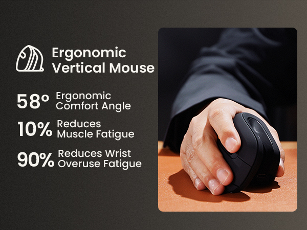 Bluetooth Rechargeable Vertical Mouse