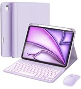 RAYMCRAFT for iPad Air 11-inch Case with Keyboard M3/M2 (2025/2024), Mouse and Detachable Wireles...