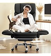 FelixKing Big and Tall Office Chair, 400LBS Wide Leather Executive Chair, Reversible Armrest for ...
