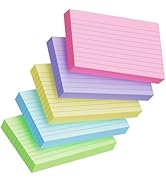 250 Count Index Cards 3x5 Inch 180gsm Heavy Weight Colored Flash Card (50 Sheets Each), Note Taki...