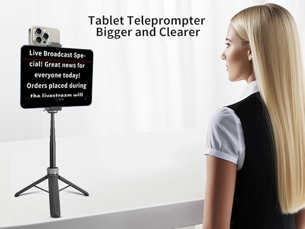 tablet teleprompter bigger and clearer