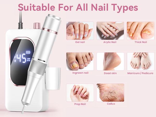rechargeable nail drill