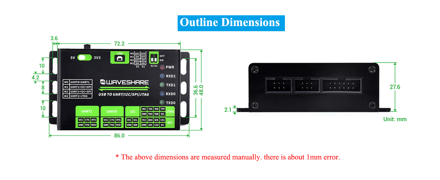 USB TO UART/I2C/SPI/JTAG