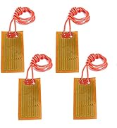4 PCS Film Heater Plate Adhesive Pad, Icstation PI Heating Elements Film 12V 7W Strip Heater Adhe...