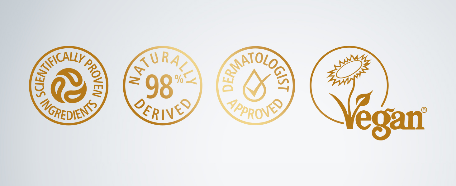 Scientifically Proven Ingredients, Naturally 98% Derived, Dermatologist approved,Vegan