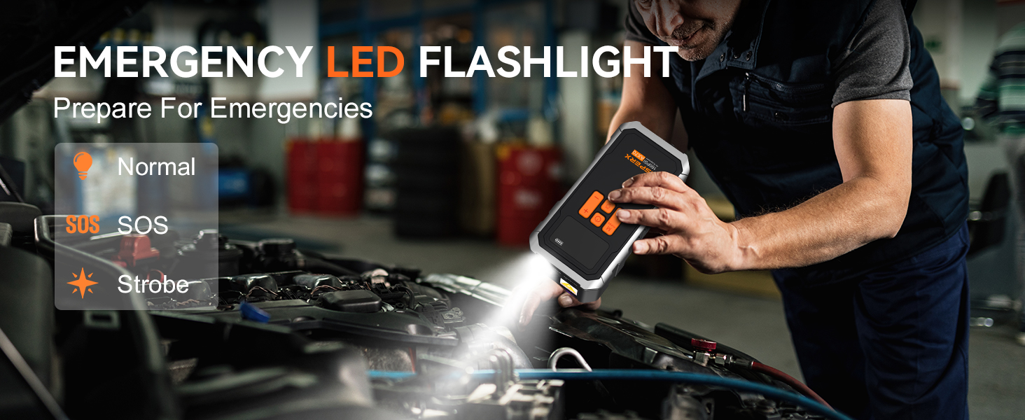 air pump for car tires with LED light