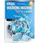 BUBCLEAN Washing Machine Cleaner Descaler, 24 pack Deep Cleaning Tablets for Front Loader, Top Lo...