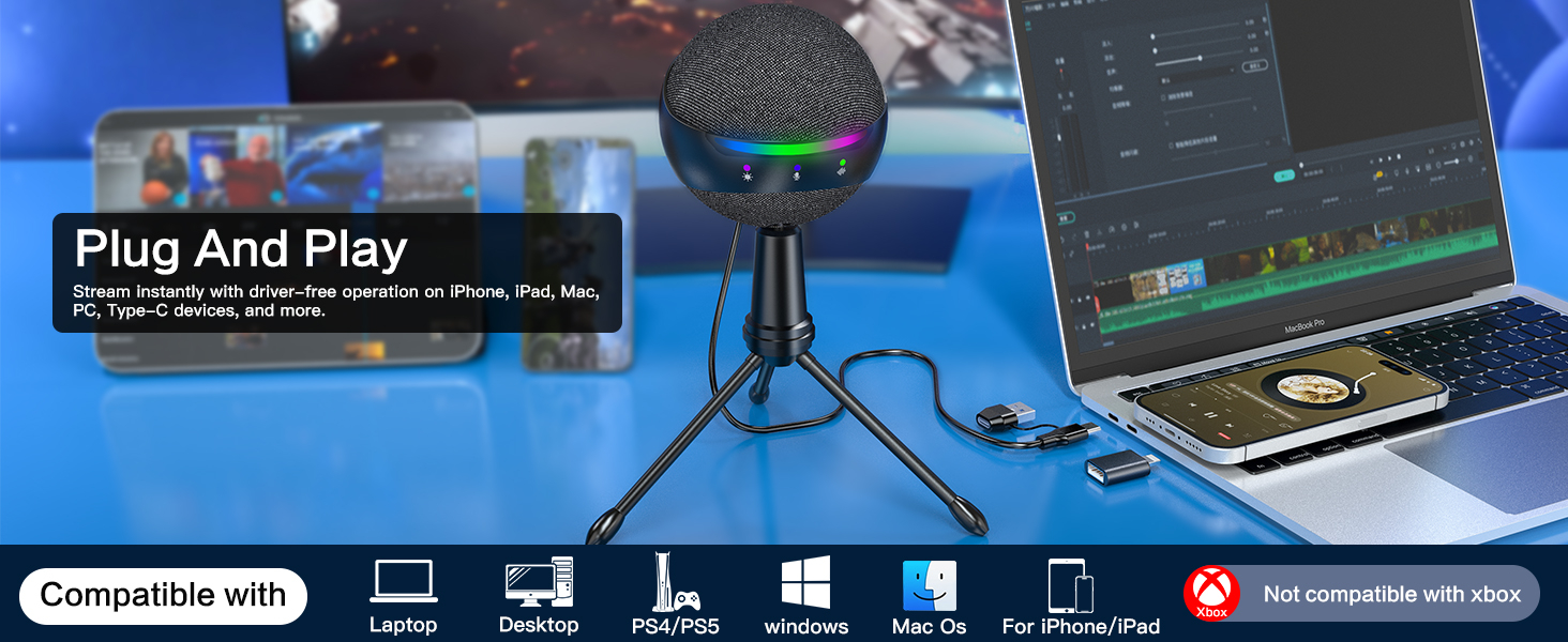 ZealSound USB Microphone for Gaming