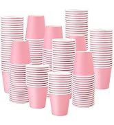 Prgery 150 Pack 3oz Pink Paper Cups,Mouthwash Cups, Disposable Bathroom Cups,Small Paper Cups 3oz...