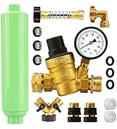 RVINGPRO RV Water Pressure Regulator and Filter Kit - NSF Certified All-in-One Lead-Free Fresh Wa...