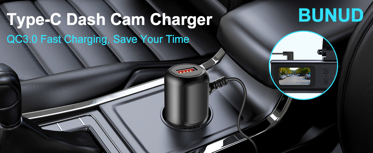 USB C dash cam charger