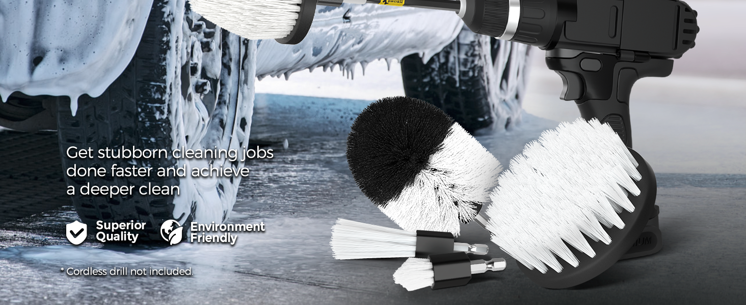Drill Brush Attachment Set