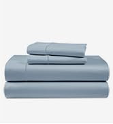 Lane Linen 100% Egyptian Cotton Sateen Sheet Set in French Blue Color