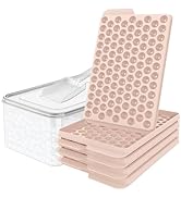 WIBIMEN Mini Ice Cube Trays, Small Tiny Round Pebble Crushed Nugget Ice Trays for Freezer with Li...