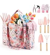 Grenebo Gardening Tools, 10-Piece Gardening Gift Set for Women, Rust-Proof &amp; Heavy-Duty Tools wit...