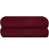 BOUTIQUO 100% Cotton 2 Pack Bath Towel Set 28x55, Eco-Friendly Large Bath Towels, Compact Quickdr...